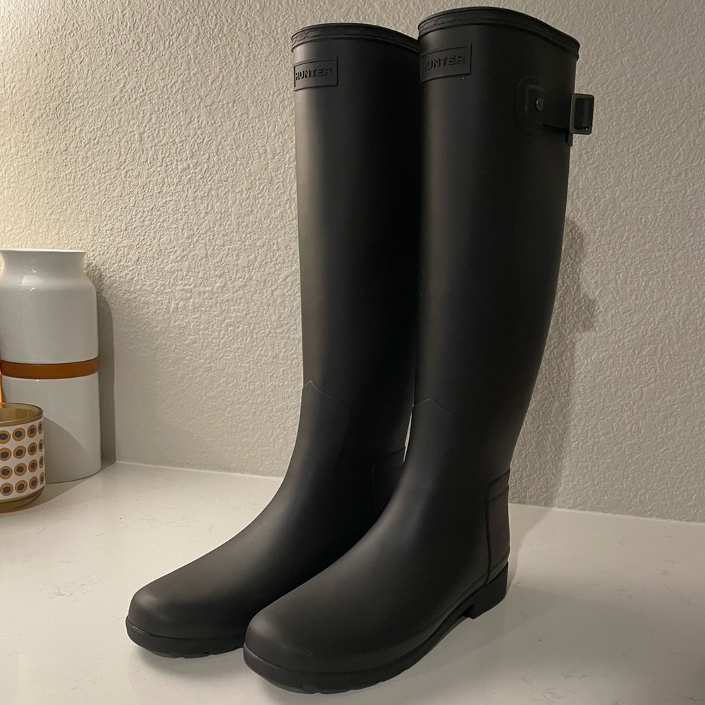 hunter refined matte rain boot